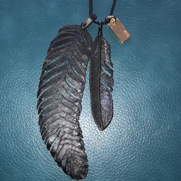 Coach Leather Feather Necklace - Picture 7 of 9